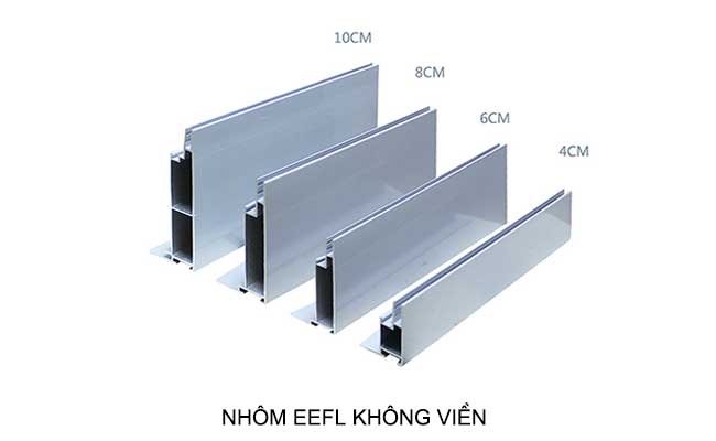 nhôm eefl không viền nhét ron