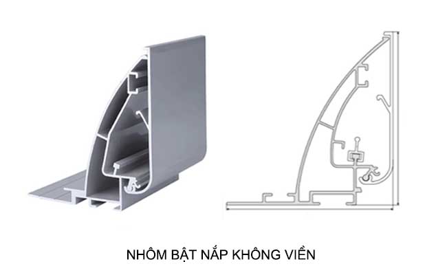 nhôm định hình bật nắp không viền