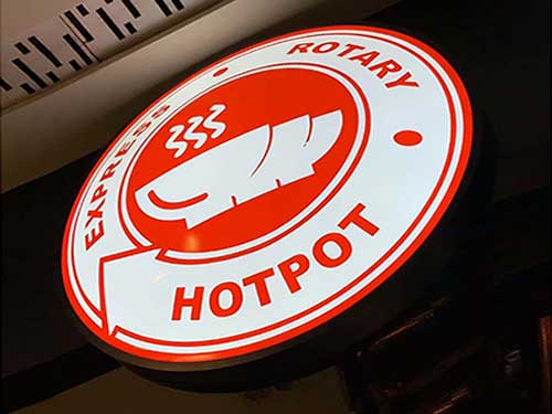 hộp đèn hút nổi dạng tròn một mặt
