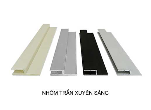 nhôm làm đèn trần xuyên sáng