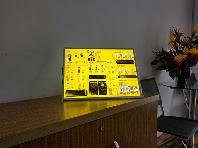 Hộp đèn siêu mỏng để bàn