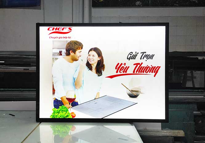 hộp đèn siêu mỏng nắp hít