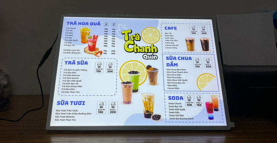 Hộp đèn siêu mỏng để bàn