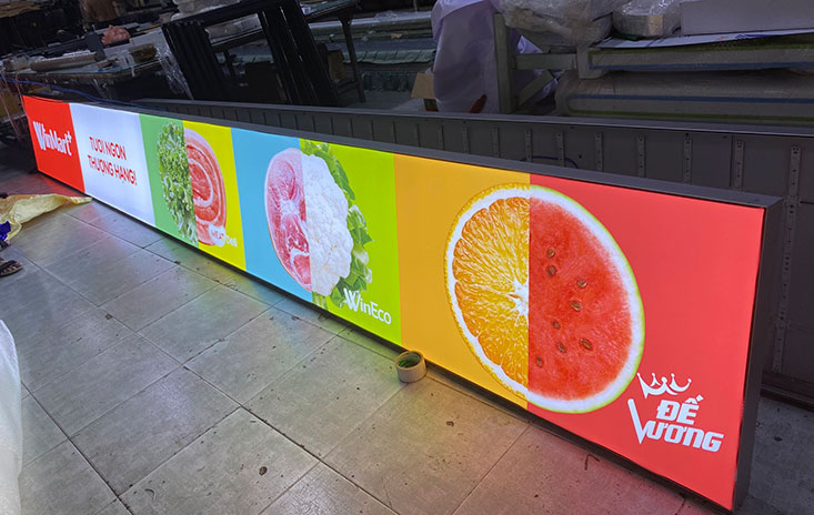 hộp đèn không viền nhét ron