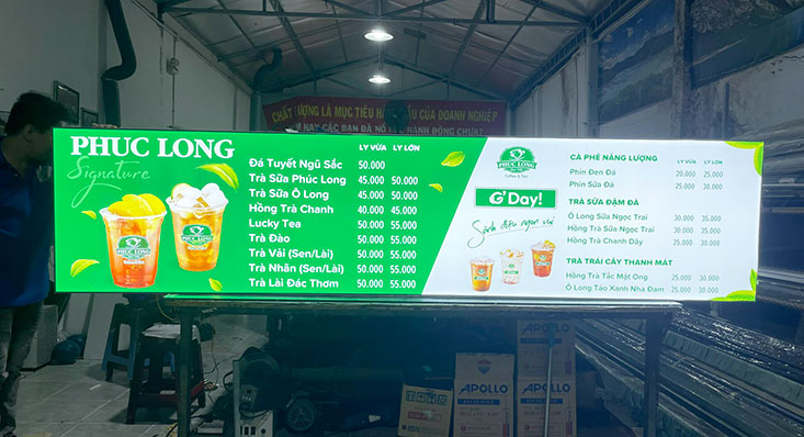 hộp đèn không viền