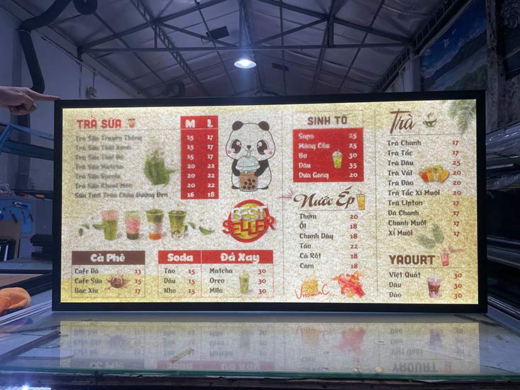 hộp đèn siêu mỏng nắp bật