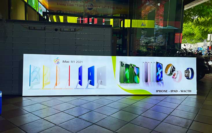 hộp đèn không viền nhét ron