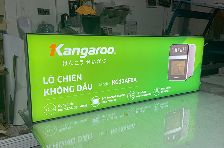 hộp đèn không viền nhét ron 6cm