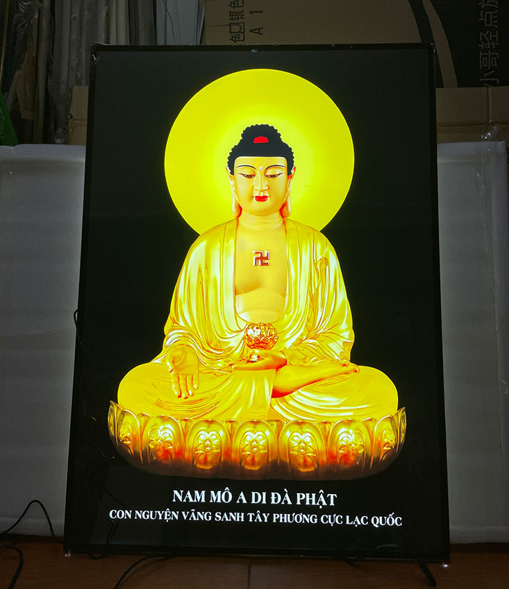 hộp đèn tranh Phật giáo