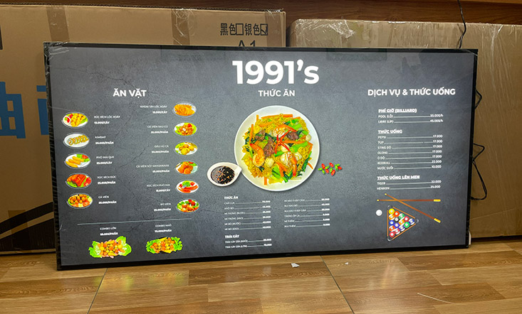 khung tranh điện siêu mỏng 60x120cm