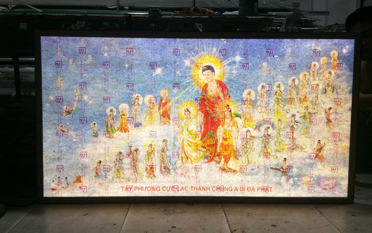 hộp đèn Phật tranh thánh chúng