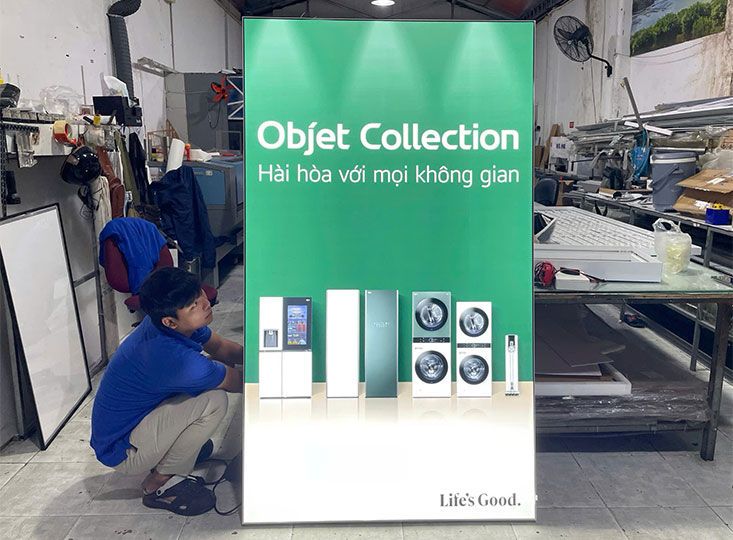 Hộp đèn không viền nhét ron 6cm