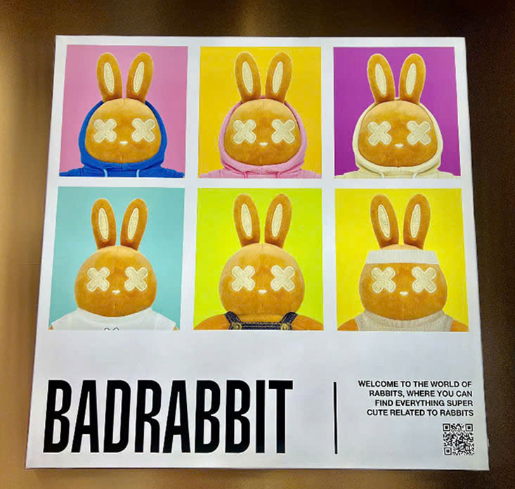 hộp đèn không viền nhét ron quảng cáo thời trang cho thương hiệu BADRABBIT