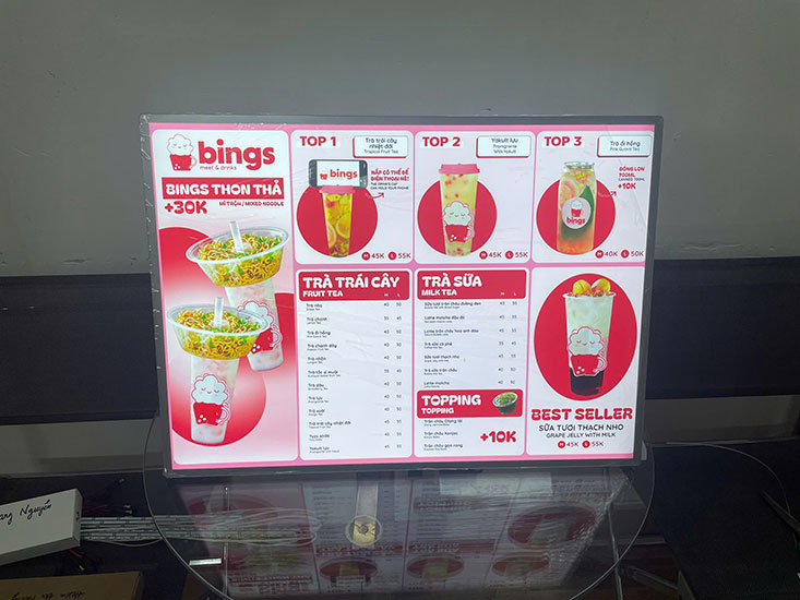 khung tranh điện A2 để bàn