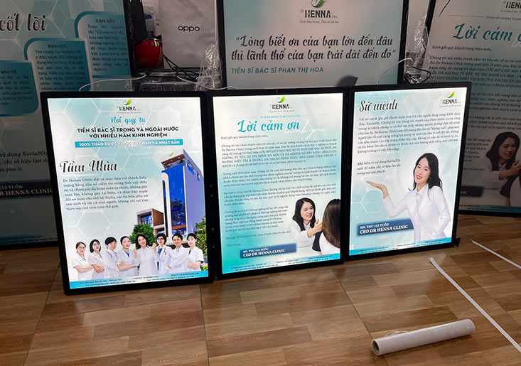 khung tranh điện quảng cáo cho spa, thẩm mỹ viện