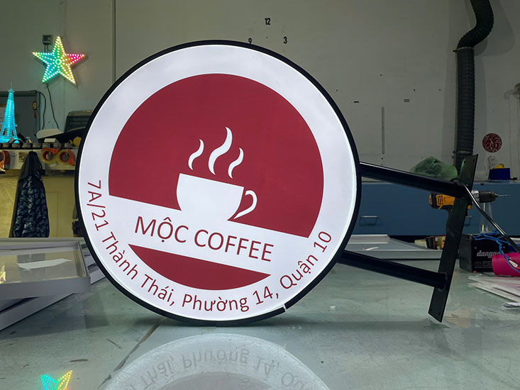 Hộp đèn hút nổi tròn