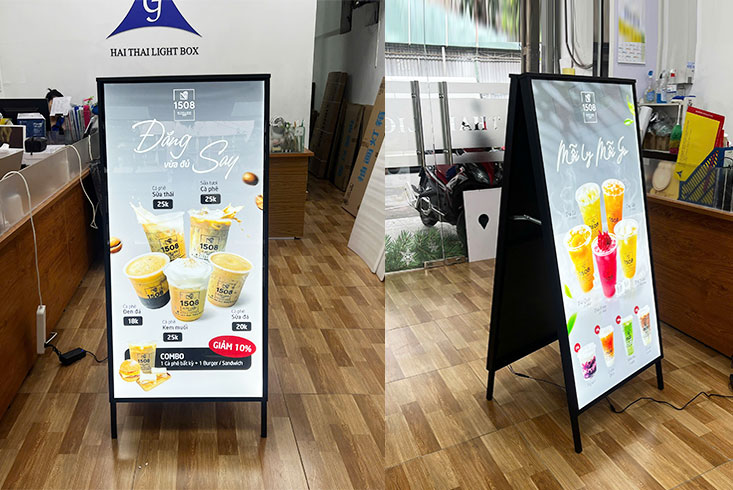 Tranh điện tranh rút chân đứng chữ A 2 mặt 60x120cm