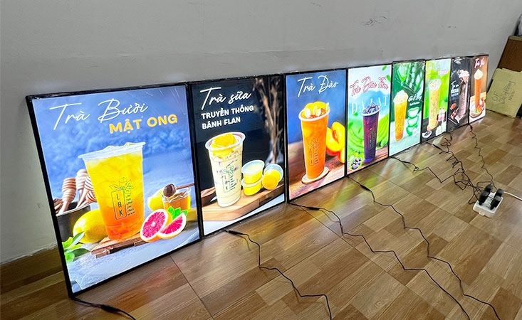 Tranh điện tranh rút A2 treo tường làm menu quảng cáo món